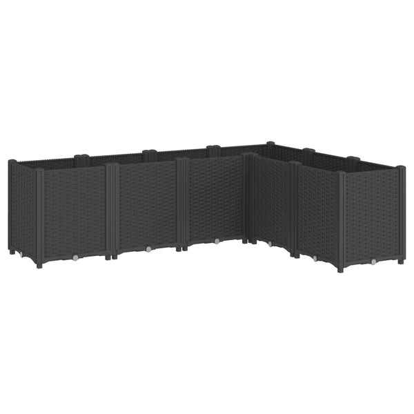 Schwarzer Pflanzkübel 160x120x53 cm