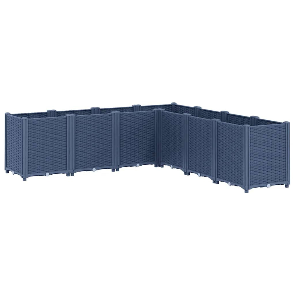 Blaugrauer Pflanzkübel 160x160x53 cm