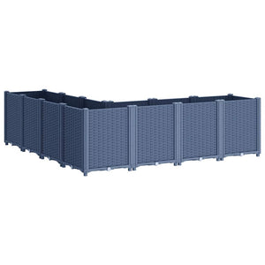 Blaugrauer Pflanzkübel 160x160x53 cm