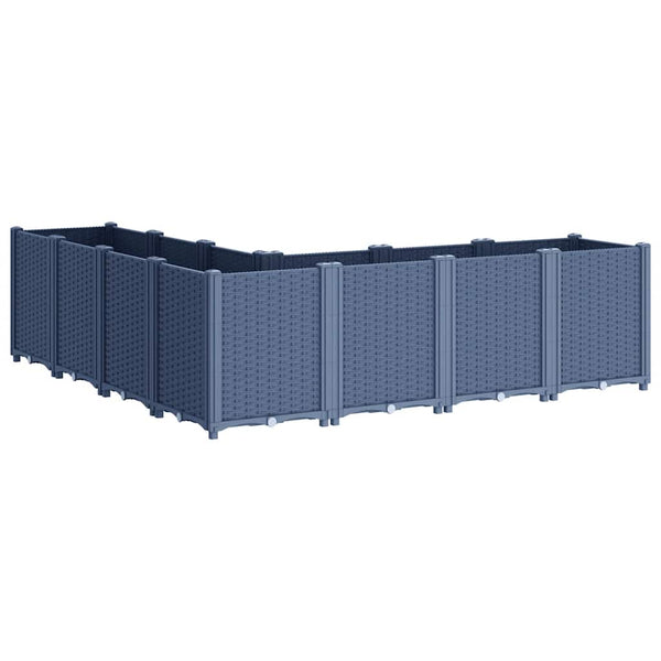 Blaugrauer Pflanzkübel 160x160x53 cm