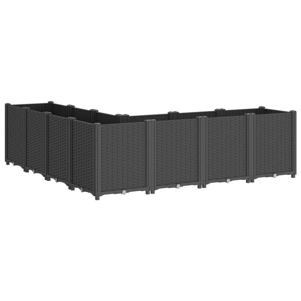Schwarzer Pflanzkübel 160x160x53 cm