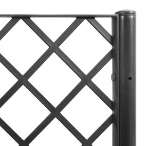 Pflanzkübel mit Rankgitter Schwarz 160cm