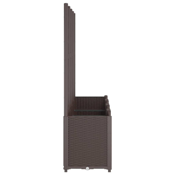 Pflanzkübel mit Rankgitter Braun 160 cm