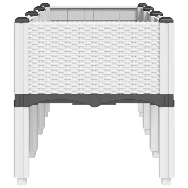Pflanzkasten Weiß 120 cm mit Beinen
