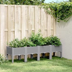 Hochbeet Pflanzkasten Hellgrau 160 cm