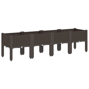 Pflanzkasten mit Beinen Braun 160cm