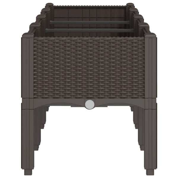 Pflanzkasten mit Beinen Braun 160cm