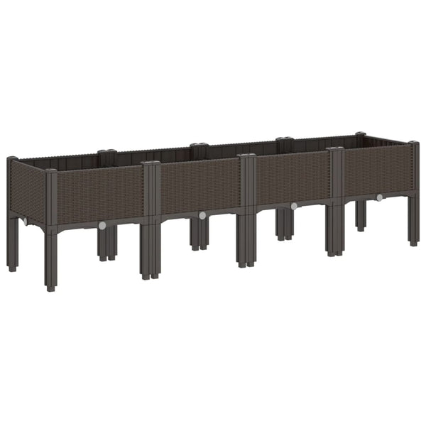 Pflanzkasten mit Beinen Braun 160cm