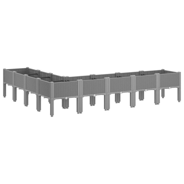 Hochbeet Hellgrau 200x160x42 cm