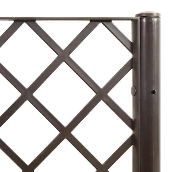 Pflanzkübel mit Rankgitter Braun 80x40x142 cm