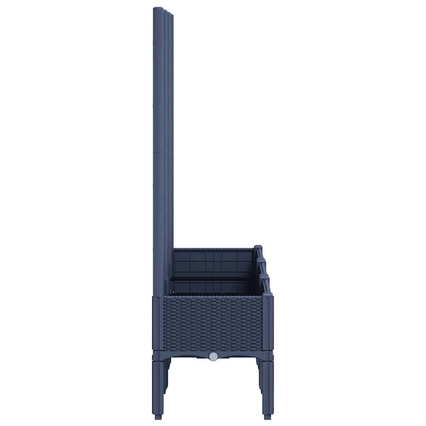 Pflanzkübel mit Rankgitter Blaugrau 120cm