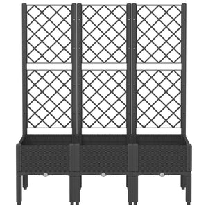 Pflanzkübel mit Rankgitter Schwarz 120cm