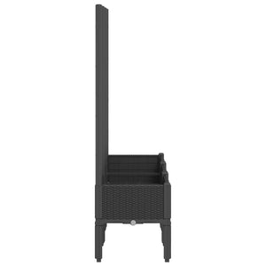 Pflanzkübel mit Rankgitter Schwarz 120cm