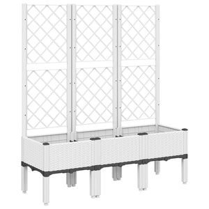 Pflanzkübel mit Rankgitter Weiß 120cm