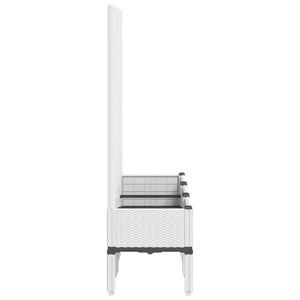 Pflanzkübel mit Rankgitter Weiß 120cm
