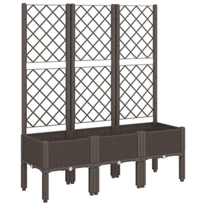 Pflanzkübel mit Rankgitter Braun 120cm