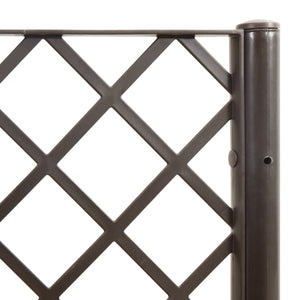 Pflanzkübel mit Rankgitter Braun 120cm