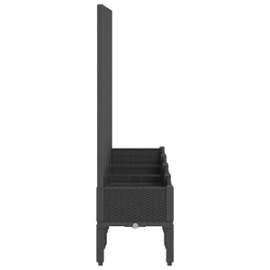Pflanzkübel mit Rankgitter Schwarz 160cm
