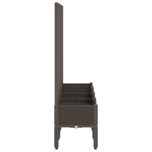 Pflanzkübel mit Rankgitter Braun 160cm