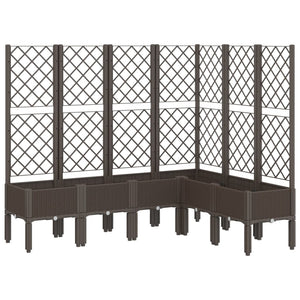 Pflanzkübel mit Rankgitter Braun 160cm