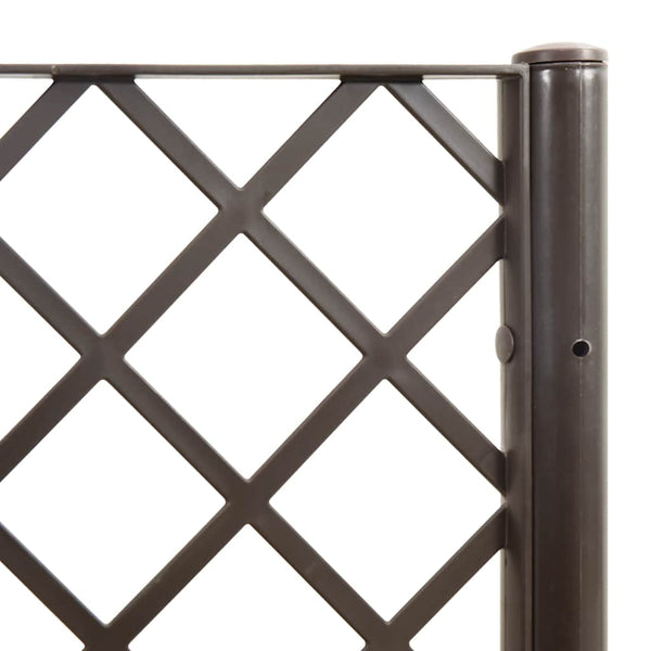 Pflanzkübel mit Rankgitter Braun 200 cm