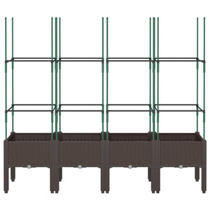 Pflanzkübel mit Rankgitter Braun 160cm