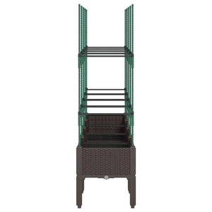 Pflanzkübel mit Rankgitter Braun 160cm