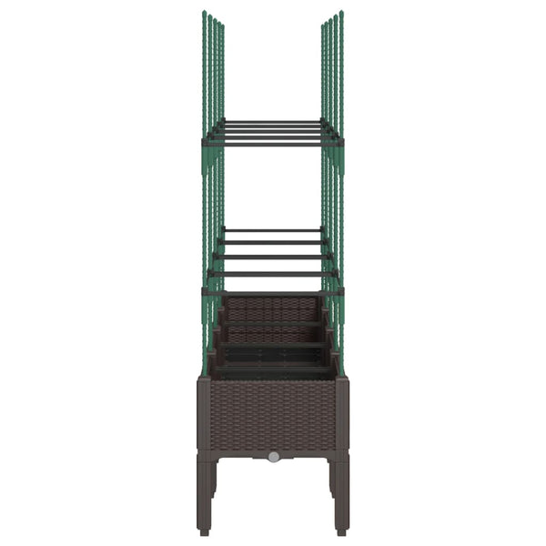 Pflanzkübel mit Rankgitter Braun 160cm