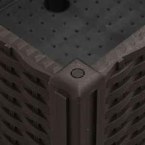 Pflanzkasten mit Rollen Braun 100x80x54 cm