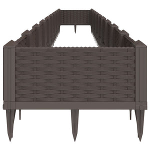 Pflanzkasten Braun mit Erdspießen 362,5 cm