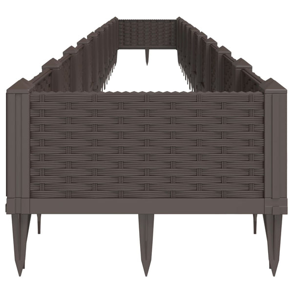 Pflanzkasten Braun mit Erdspießen 362,5 cm