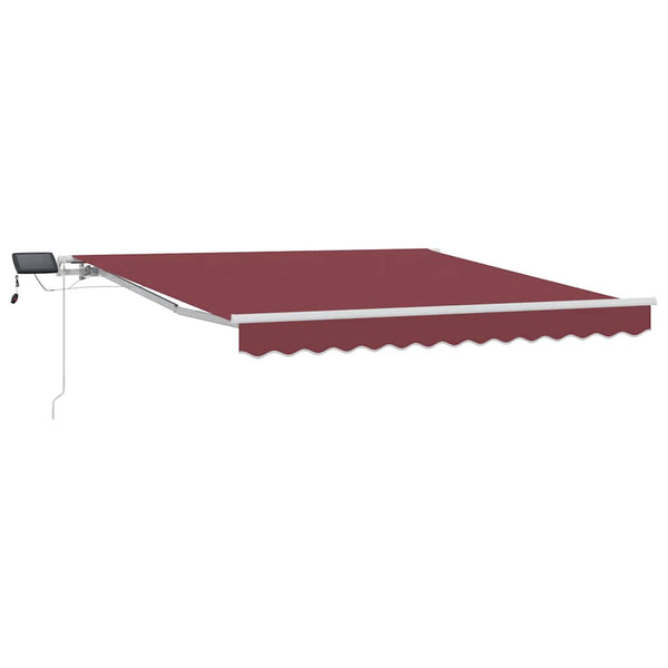 Manuelle Weinrote LED Markise 300x250 cm