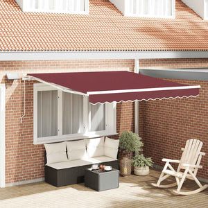 Manuelle Weinrote LED Markise 300x250 cm