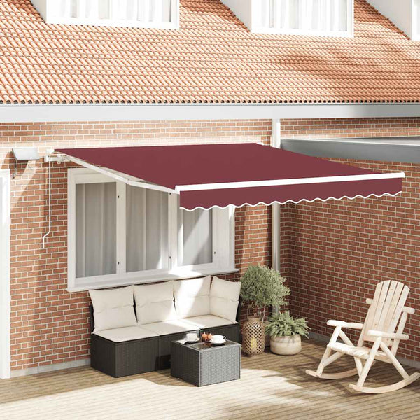 Manuelle Weinrote LED Markise 300x250 cm