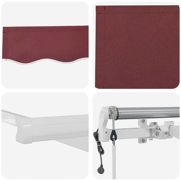 Automatische Burgunderrote Markise 300x250 cm