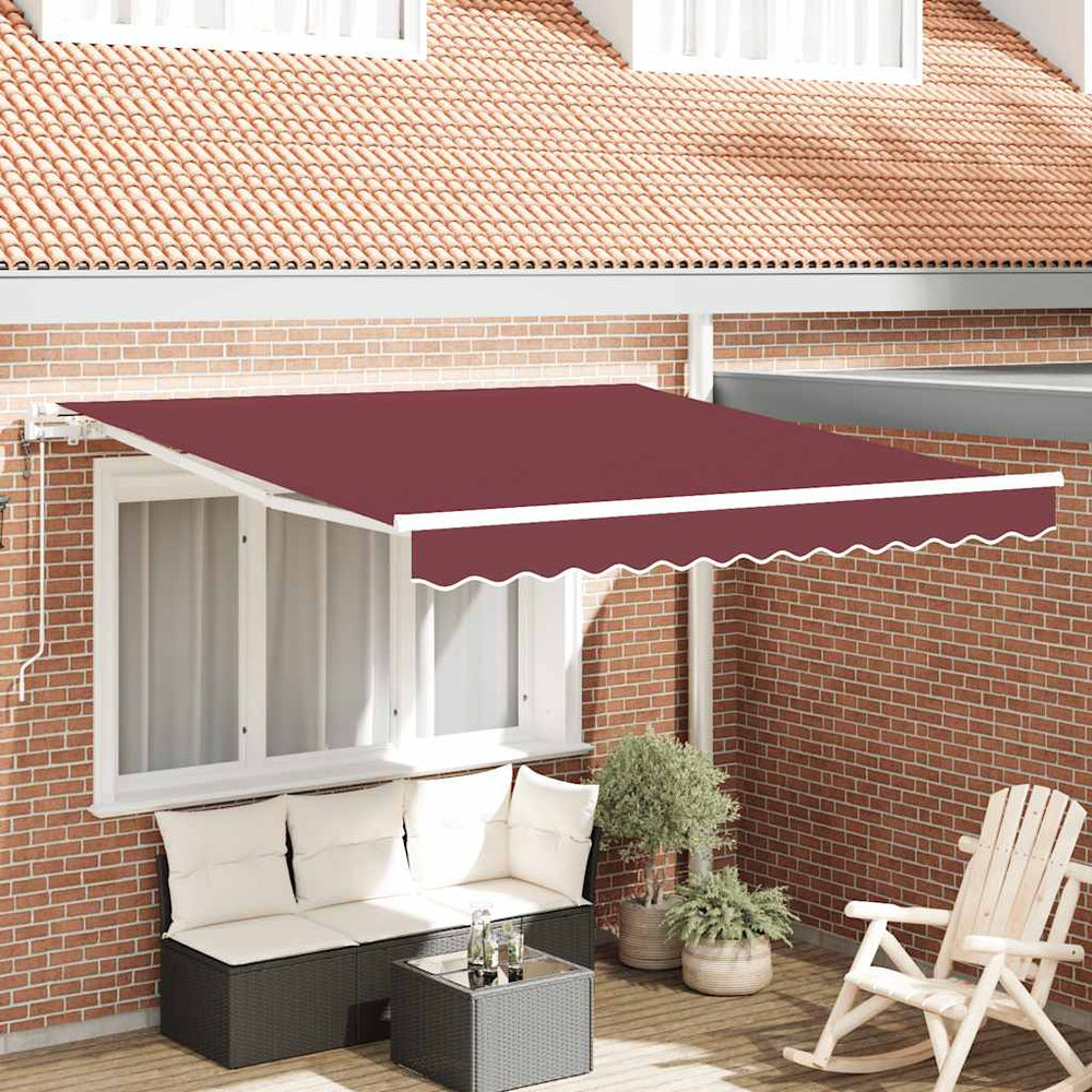 vidaXL Auvent rétractable bordeaux 300x250 cm
