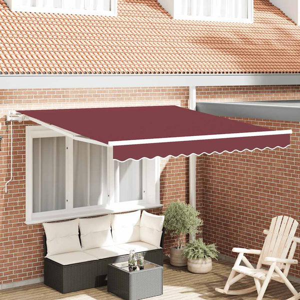 Automatische Burgunderrote Markise 300x250 cm
