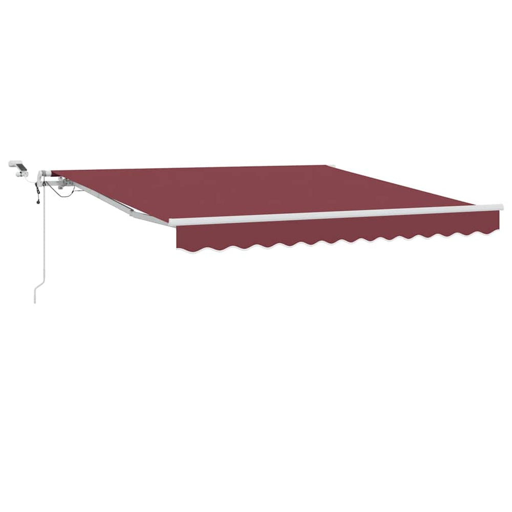 Automatische Weinrote LED Markise 300x250 cm
