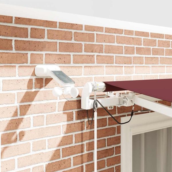 Automatische Weinrote LED Markise 300x250 cm