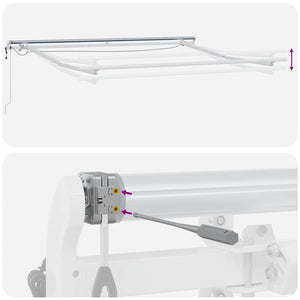 Automatische Weinrote LED Markise 300x250 cm