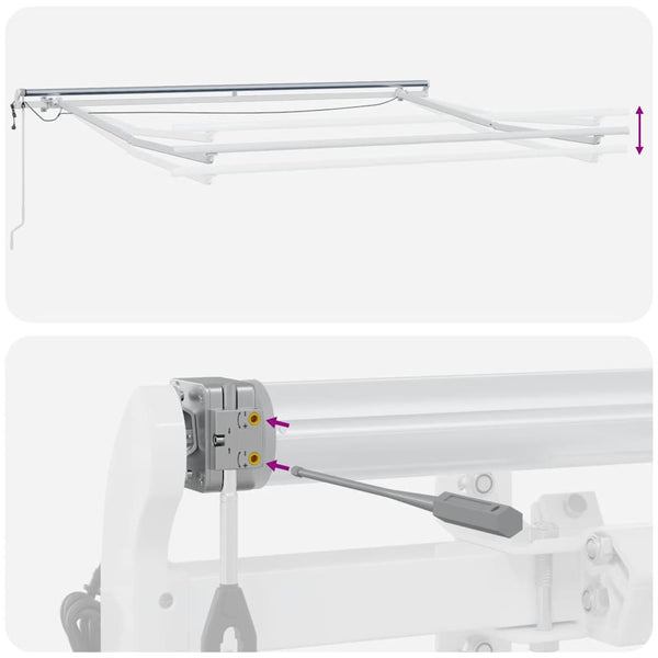 Automatische Weinrote LED Markise 300x250 cm