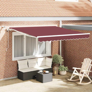 Automatische Weinrote LED Markise 300x250 cm