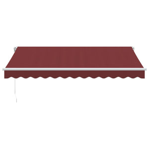 Manuelle LED Markise Weinrot 350x250 cm