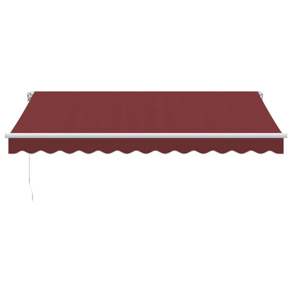 Manuelle LED Markise Weinrot 350x250 cm