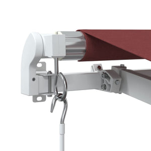 Manuelle LED Markise Weinrot 350x250 cm
