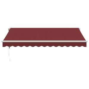 Automatische Weinrote LED Markise 350x250 cm