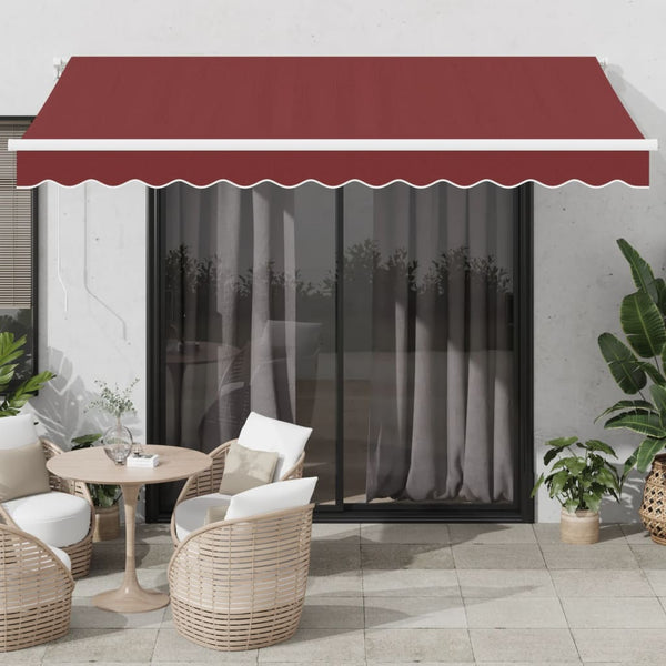 Automatische Weinrote LED Markise 350x250 cm