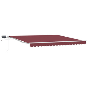 Manuelle Weinrote LED Markise 400x300 cm