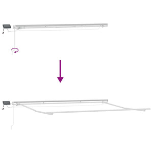 Manuelle Weinrote LED Markise 400x300 cm