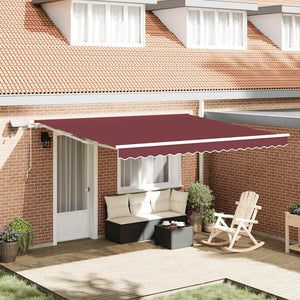 Manuelle Weinrote LED Markise 400x300 cm